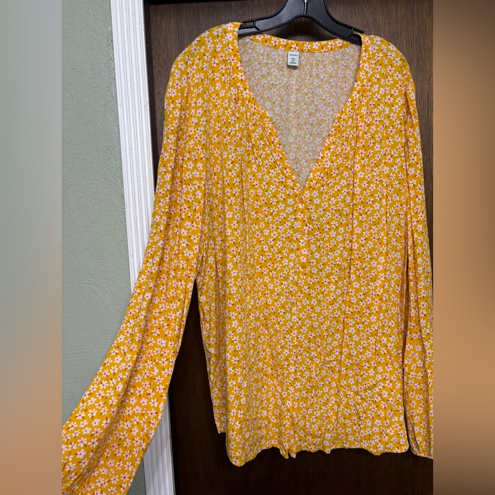 Floral Yellow Blouse